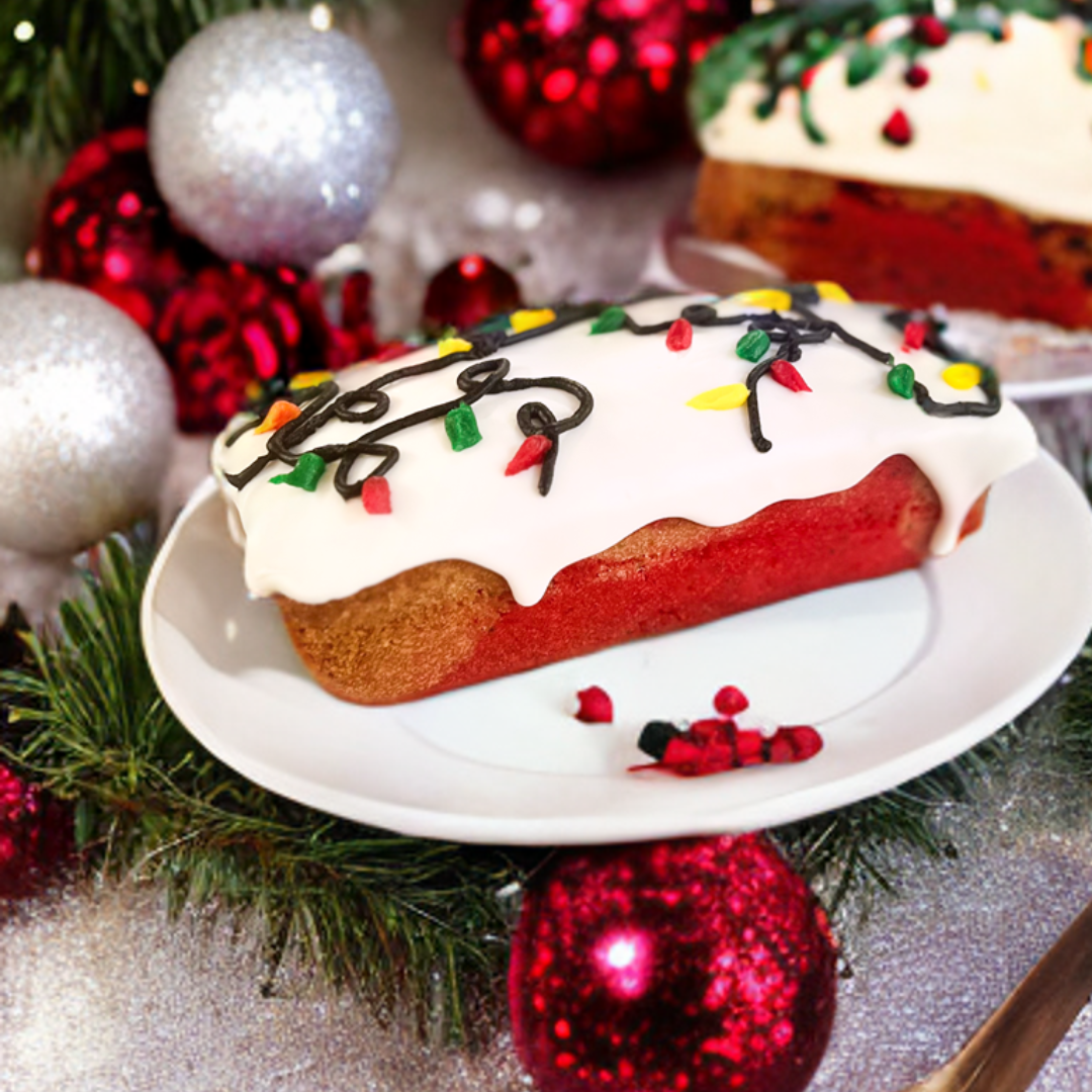 Panqué de Lavanda con miel y chia Navideño