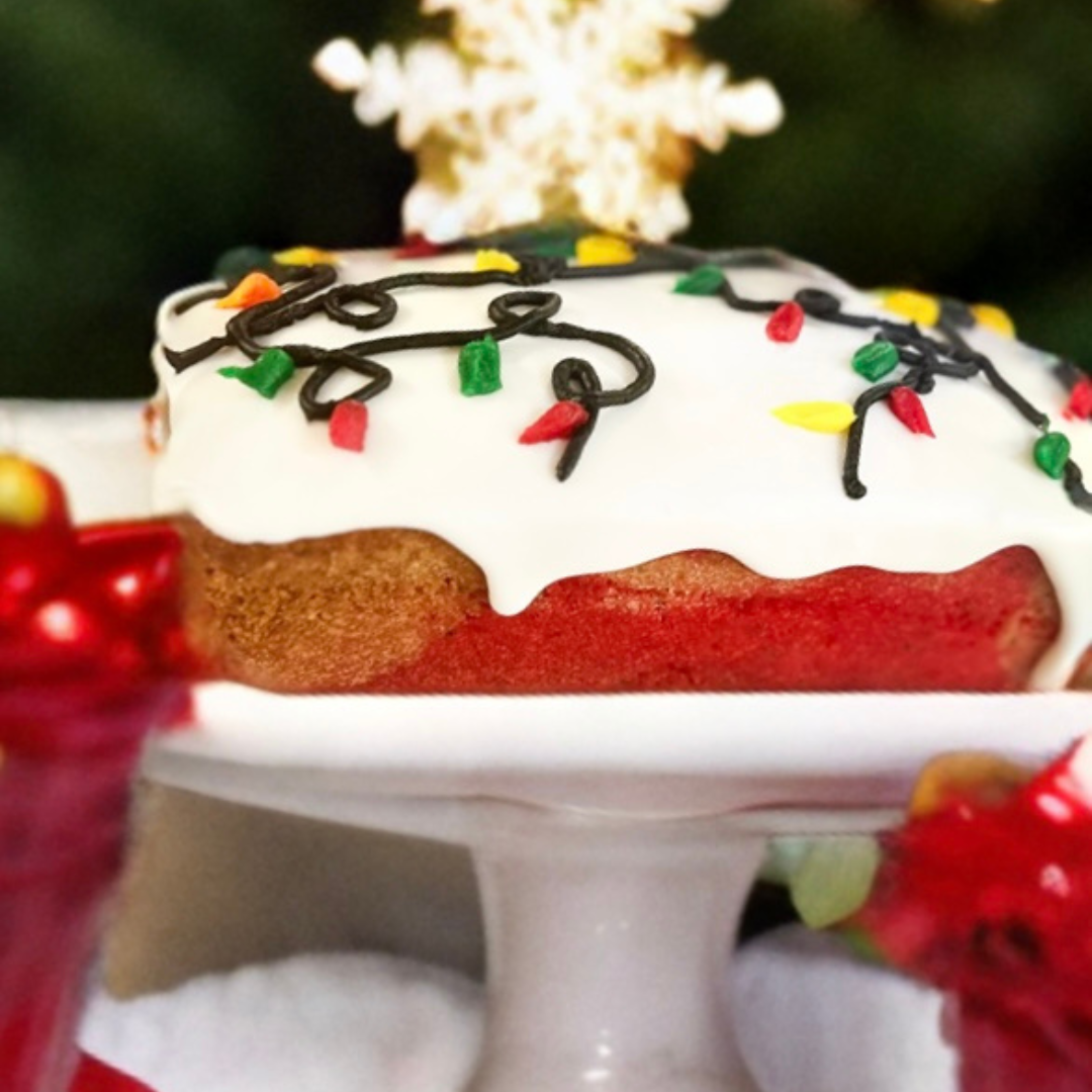 Panqué de Lavanda con miel y chia Navideño