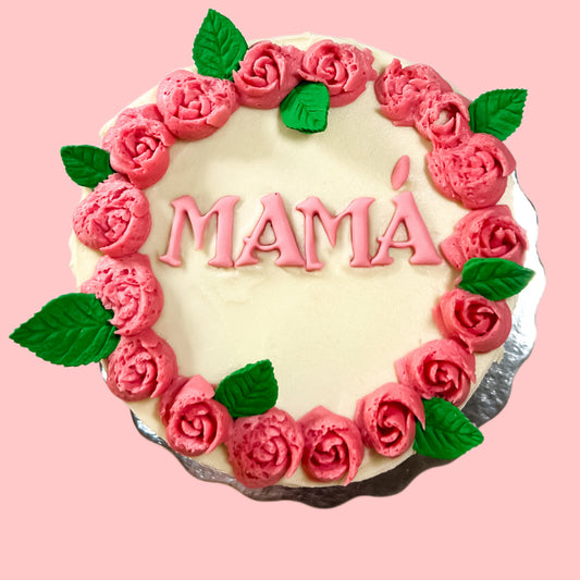 Pastel Mamá con flores